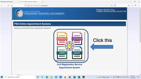 crs appointment system|PIA .